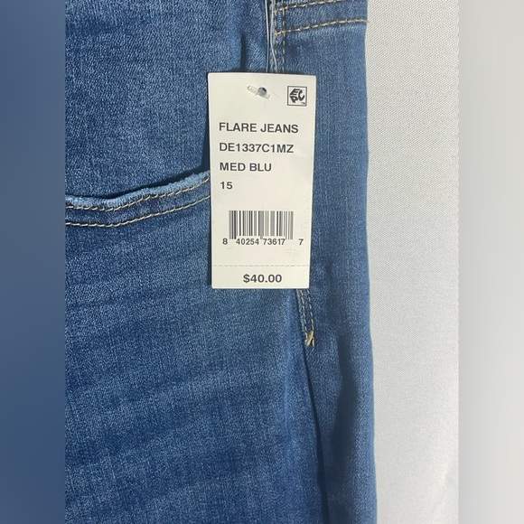 Indigo Rein High Rise Flare Jeans Recycled Denim Size 15 W31 L32.5 NWT - Picture 2 of 9